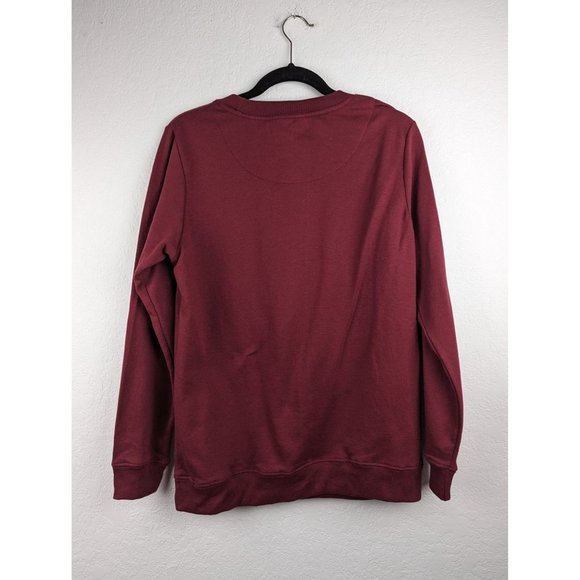 Red Crew Neck Sweater with Vibrant Graphic Design - Picture 4 of 6